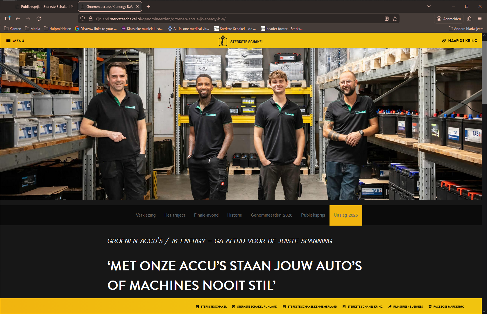 Wij horen bij de Sterkste Schakel van Rijnland 2026